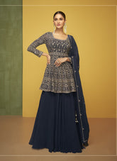 Attractive Salwar Suit in Blue Colour
